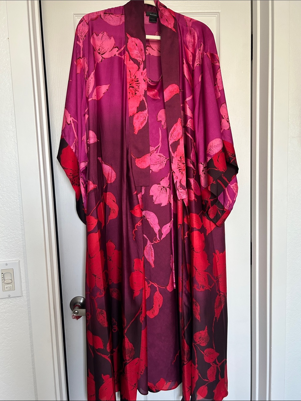 Natori Women's Sophia Floral-Print Wrap Robe